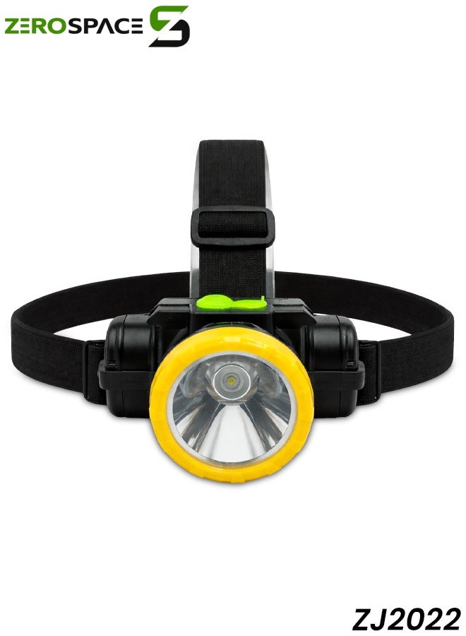 زيروسبيس مصباح رأس LED قابل لإعادة الشحن من زيروسبيس ZJ2022، مزود بشعاع ضوئي مركز ساطع، وهيكل من سبائك الألومنيوم، وحزام رأس قابل للتعديل، وشحن USB، وبطارية ليثيوم، مصباح يدوي يُثبت على الرأس للاستخدام في الزراعة والمشي والتخييم وصيد الأسماك والأنشطة الخارجية. - Image 1